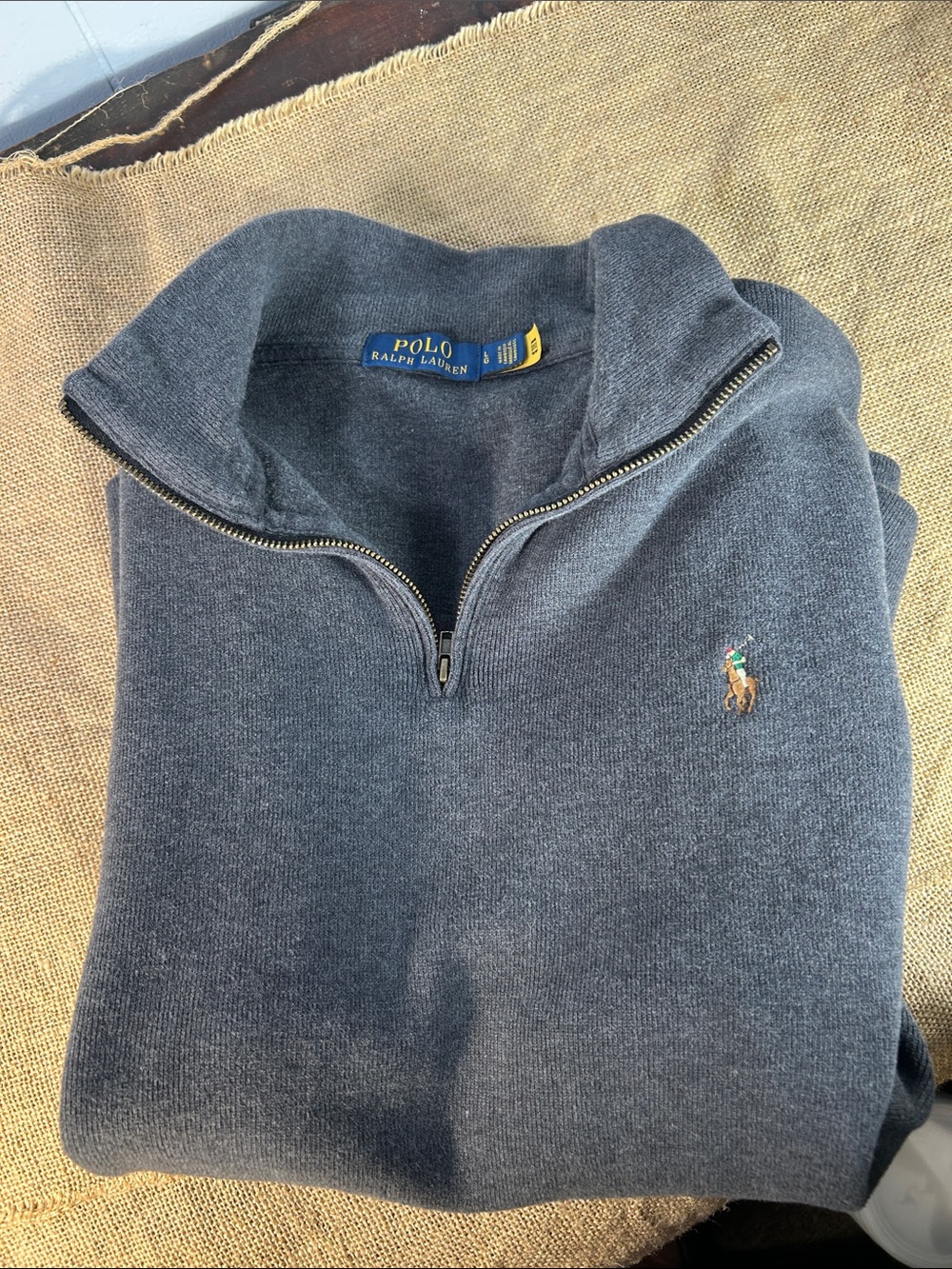 Polo by Ralph Lauren Men's Charcoal Gray Half-Zip Sweater